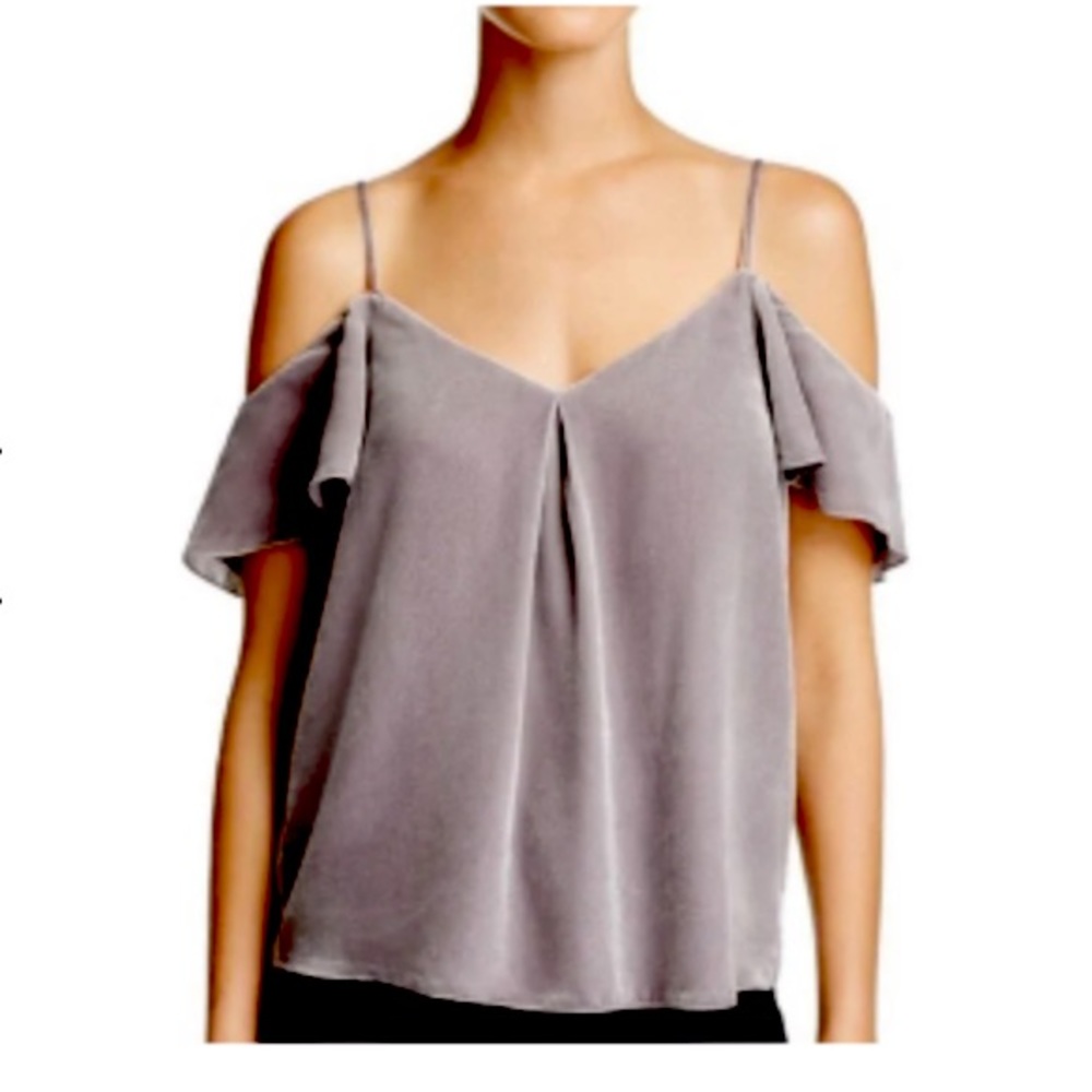 🎀 3/$20 Joie Velvet Cold Shoulder Top